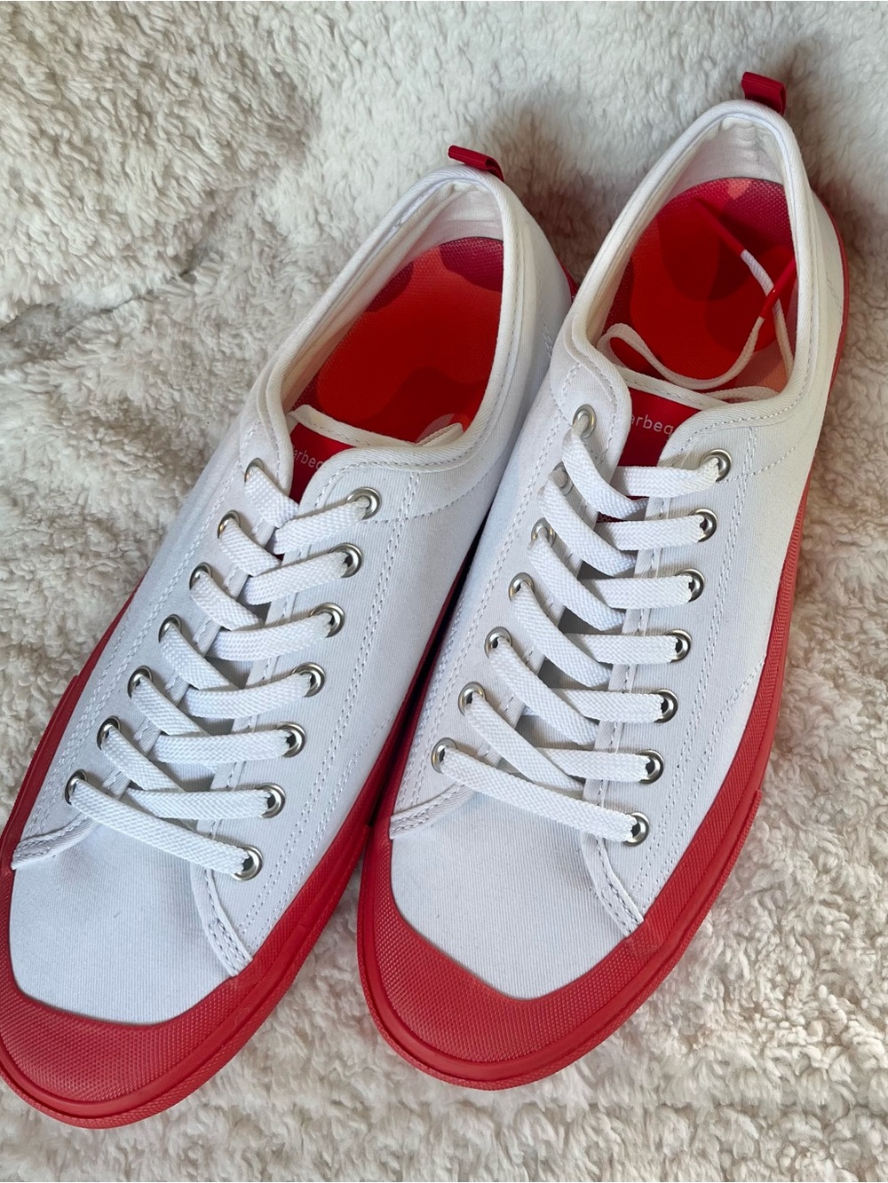 Chick-fil-A Barbecue Sauce Men’s 11 Canvas Sneakers White Red Dipped